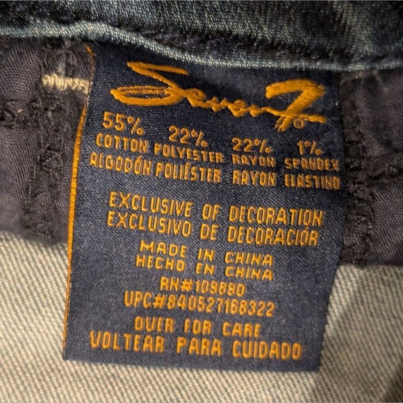 Seven 7 Plus 16 High Rise Skinny Jeans  Tummy‎ Slimming Faded Wash Stretchy - Picture 4 of 6